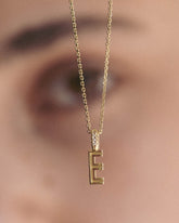 Deco stripe letter necklace - One Letter